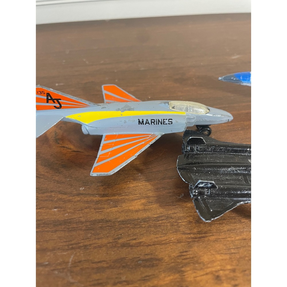 Vintage Diecast Toy Airplane Lot 5pc US Air Force Marines SR-71 DHL Fighter Jets - Picture 5 of 6